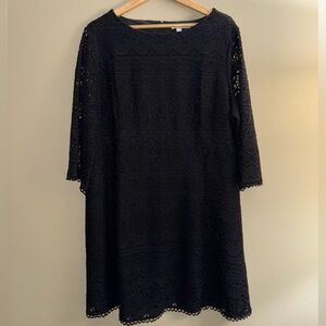 Chico's Black Crochet Lace Dress Size 4 (20)